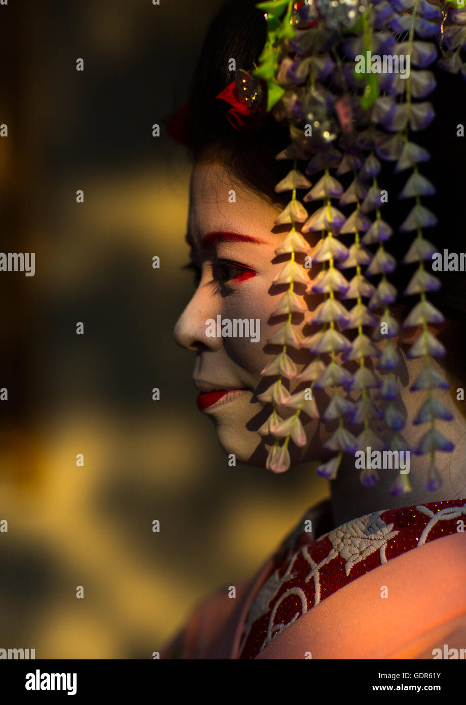 16 ans appelé maiko chikasaya, région du Kansai, Kyoto, Japon Banque D'Images