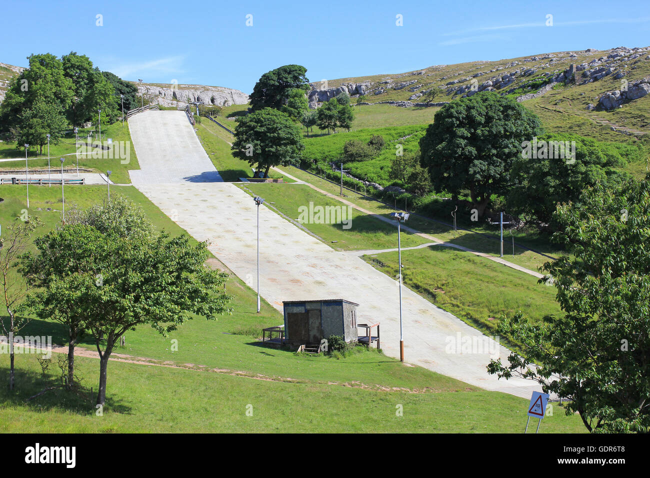 Le centre de ski de Llandudno Banque D'Images