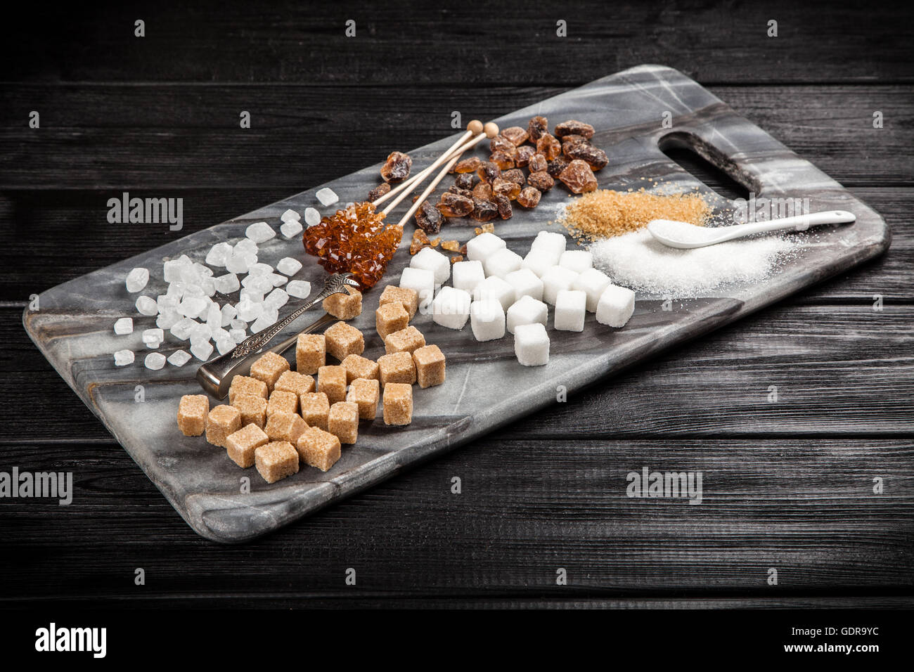 Différents types de sucre Banque D'Images
