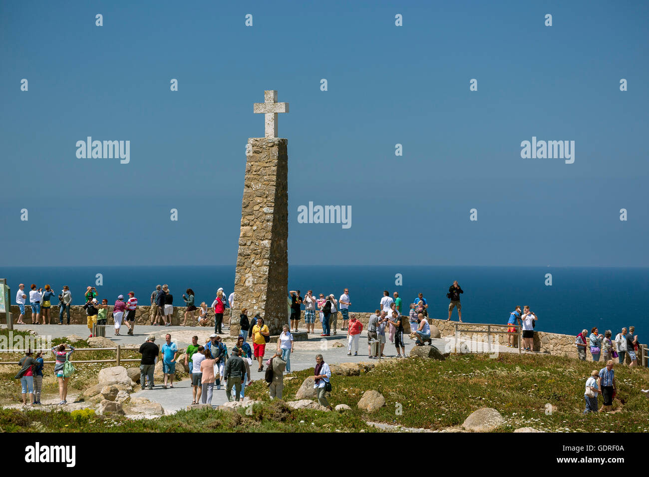 Côte atlantique, Cabo da Roca, le point le plus du continent de l'Europe, Côte de Lisbonne, São João das Covas, Banque D'Images