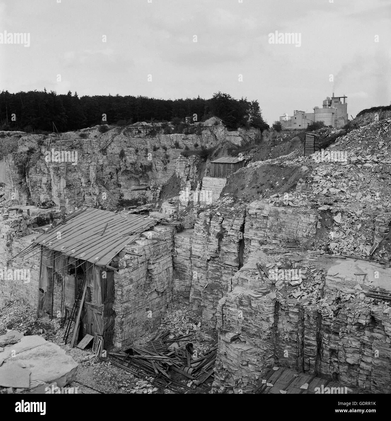 Carrière de Solnhofen, 1960 Banque D'Images