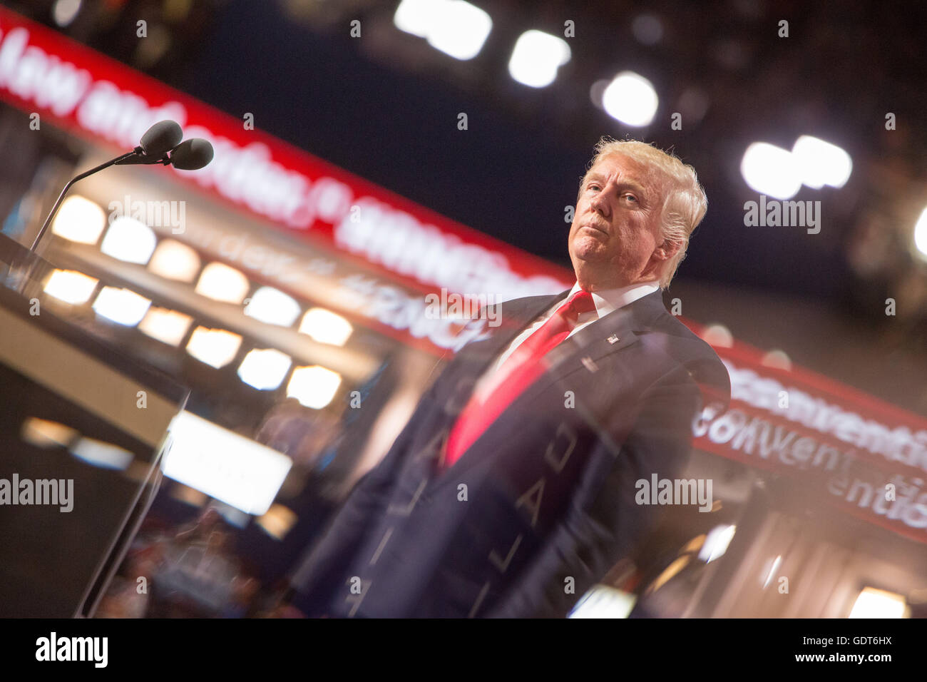 Cleveland, Ohio, USA ; Juillet 21, 2016 : Donald J. Trump accepte sa nomination à courir pour le président à la Convention Nationale Républicaine. (Philip Scalia/Alamy Live News) Banque D'Images