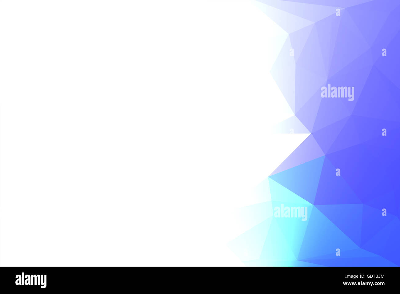 Bleu et violet polygone avec fond blanc dégradé pour la conception. Banque D'Images