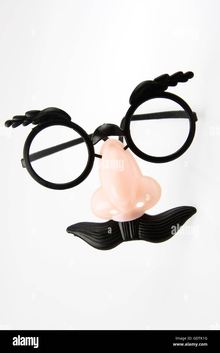 Funny lunettes sur fond uni Banque D'Images