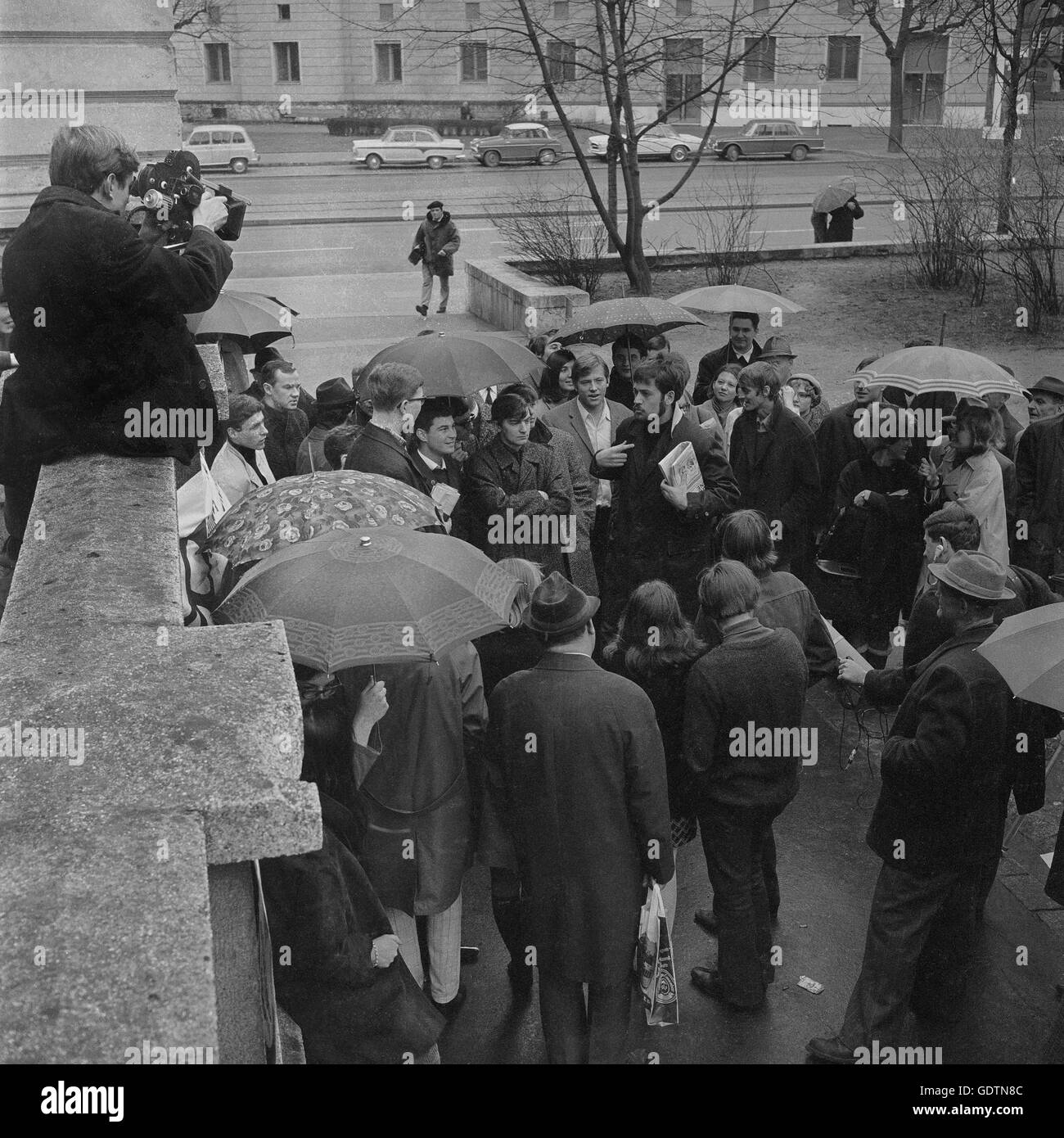 Mars démonstration à Augsbourg, 1966 Banque D'Images