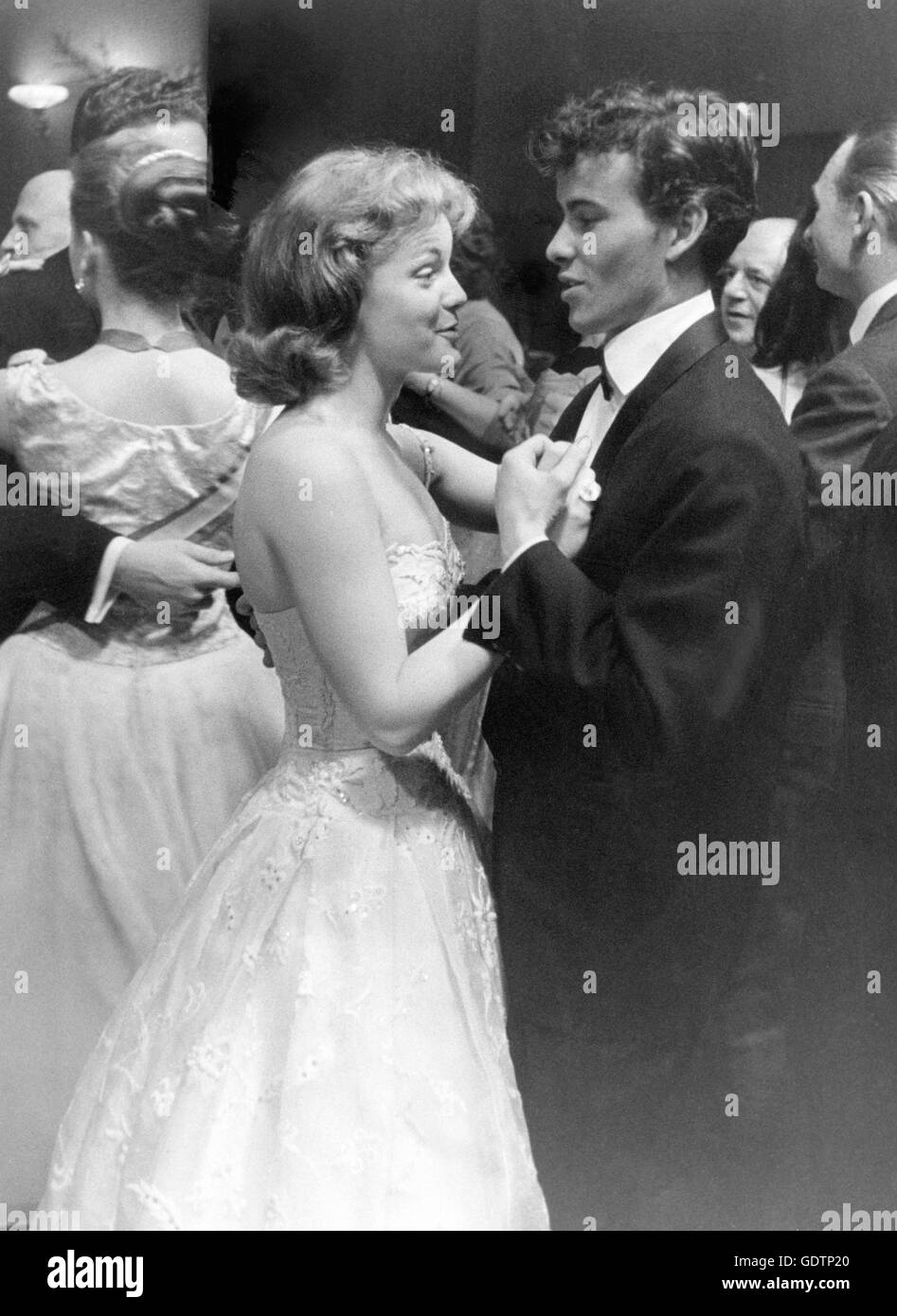 Avec Romy Schneider Horst Buchholz Banque D'Images