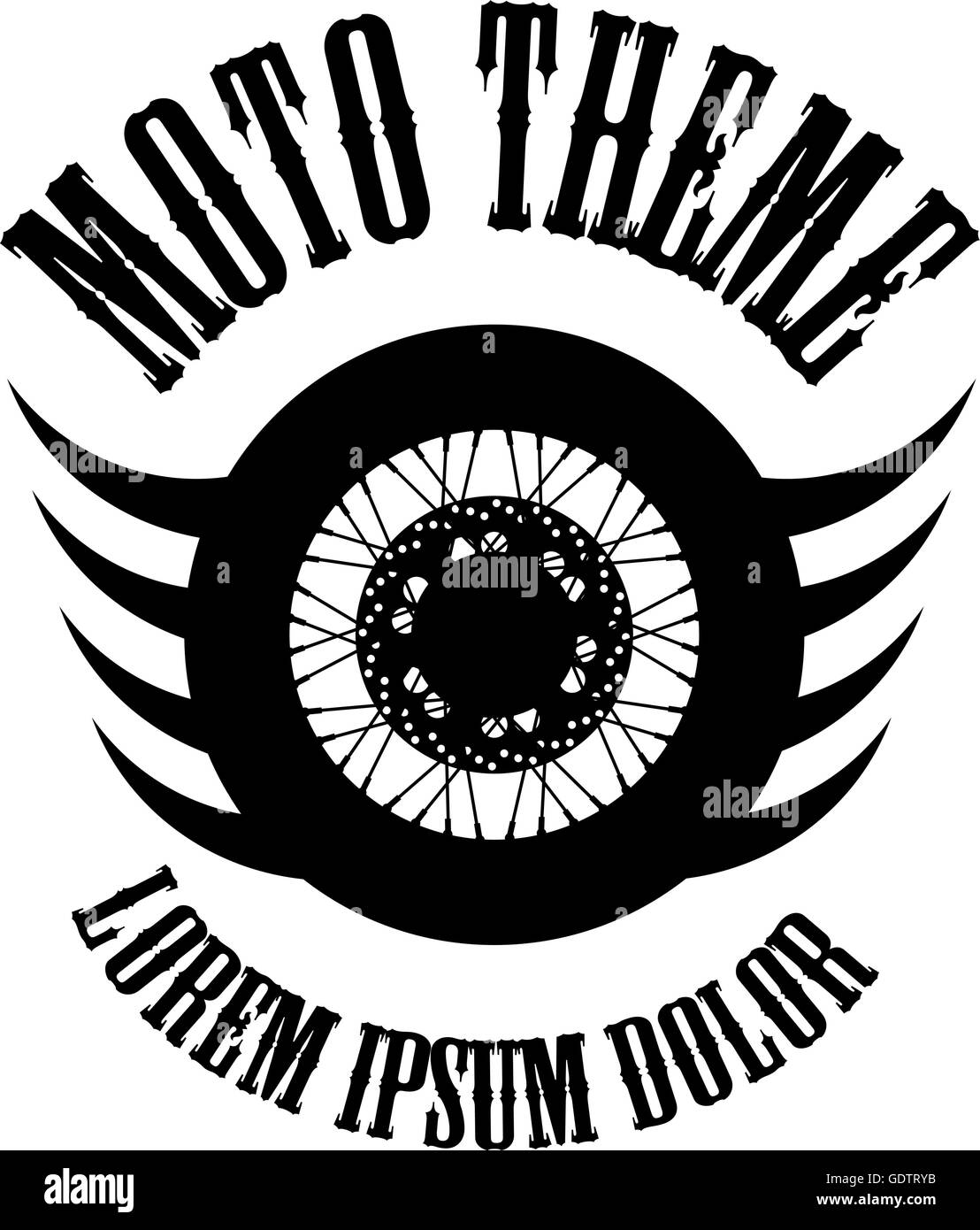 Roue Moto Symbole logo Vector Image Vectorielle Stock Alamy