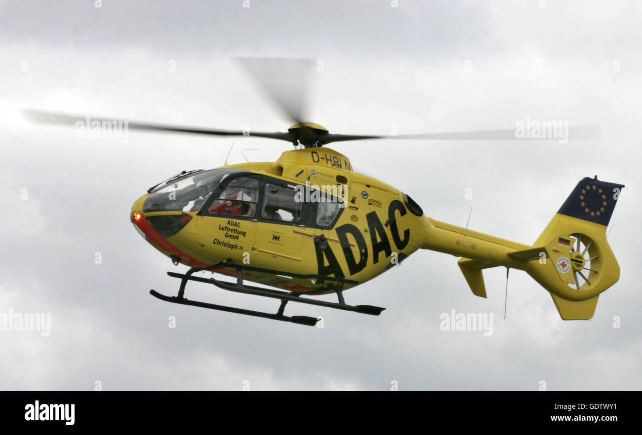 Christoph 31, un hélicoptère de sauvetage de l'ADAC Banque D'Images