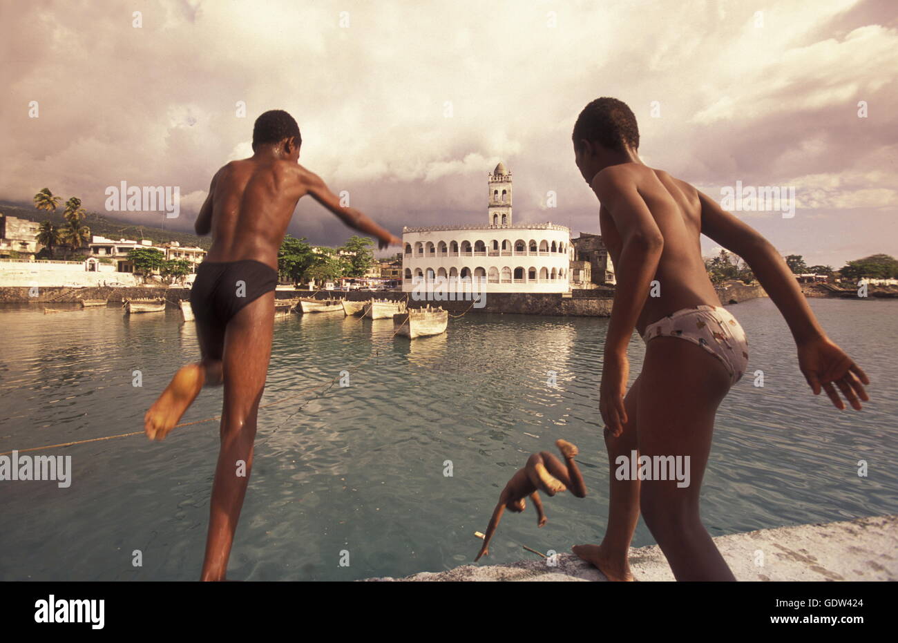 La mosquée dans la ville de Moroni dans l'île de Mayotte dans l'océan Indien en Afrique Banque D'Images