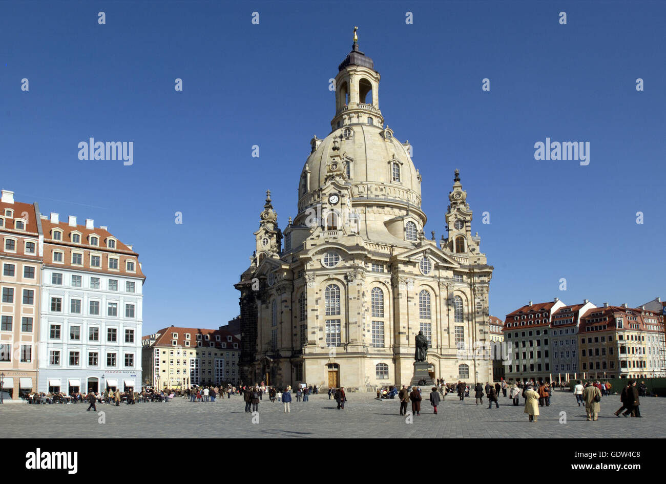 L'église Frauenkirche à Dresde Banque D'Images