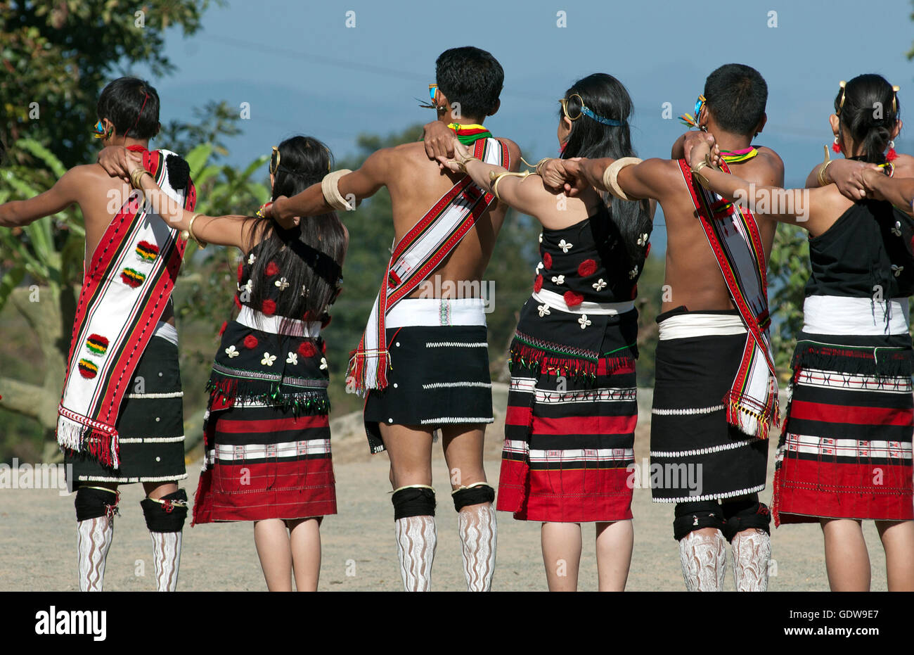 L'image d'Zeliang à Tribu Hornbill Festival, Nagaland, Inde Banque D'Images