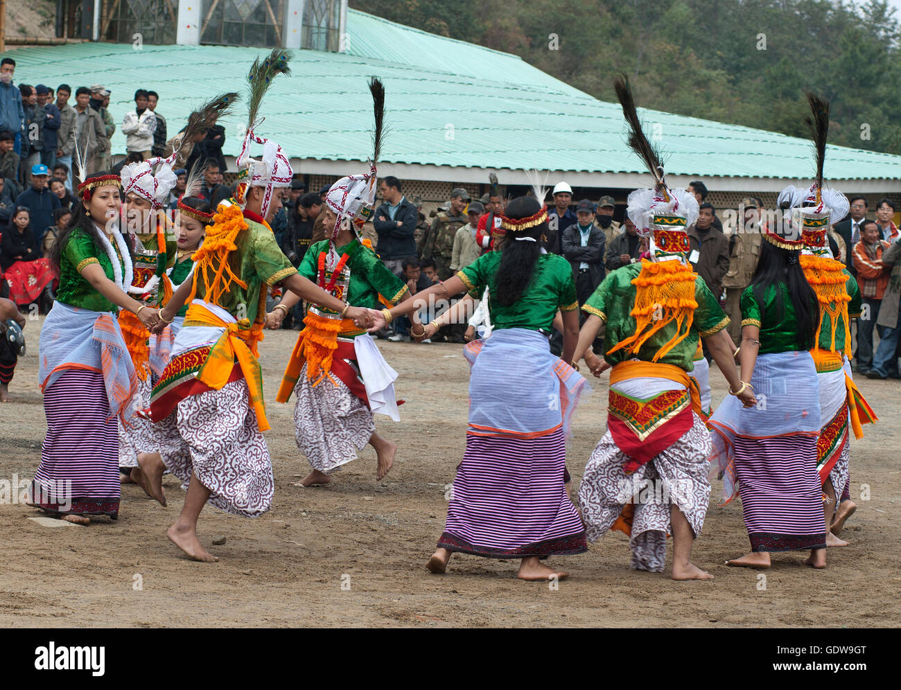 L'image de Manipuri Dancers performing at Hornbill Festival ; Nagaland ; Inde Banque D'Images