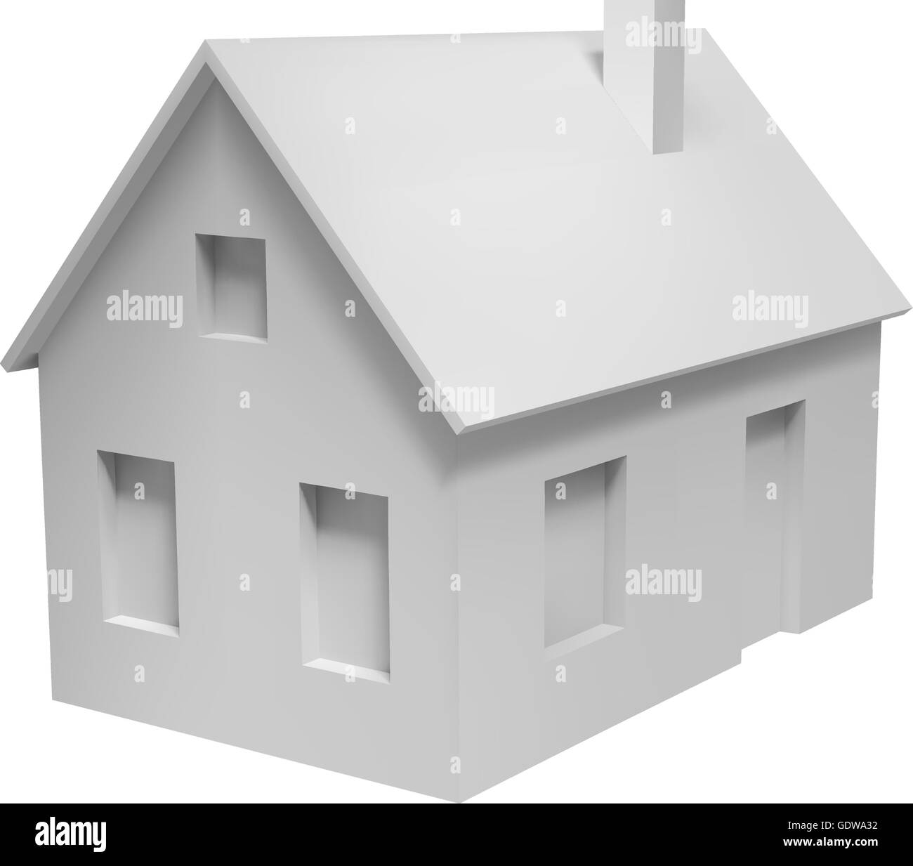 Modèle de maison 3D Illustration de Vecteur