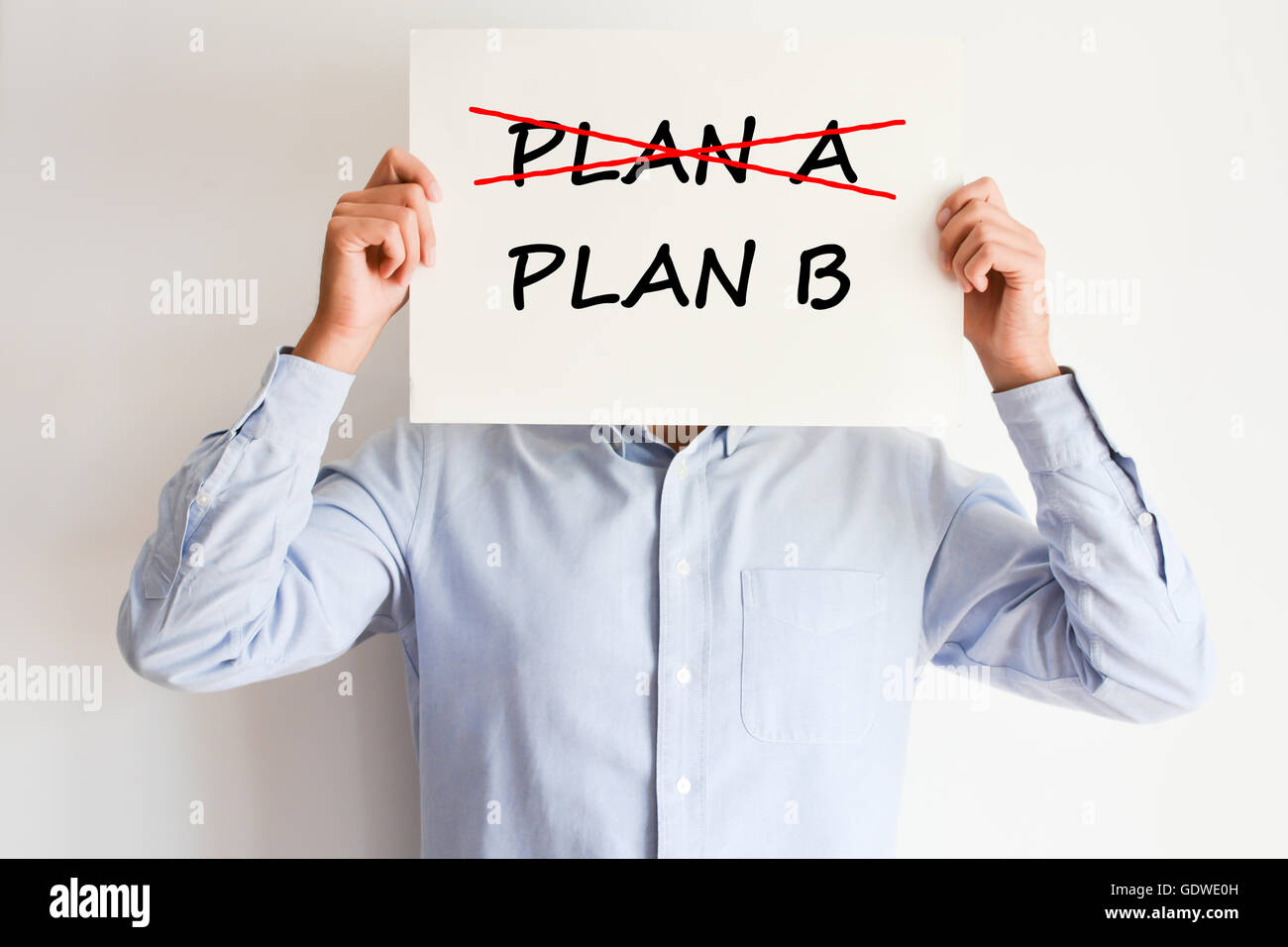 Plan A ou plan b décision Banque D'Images