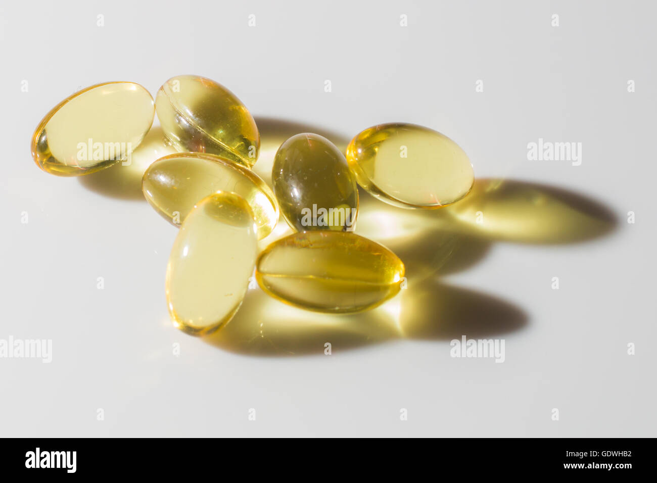 Une sélection de la vitamine D les gélules. Banque D'Images