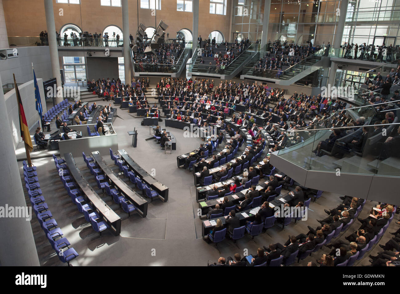 Réunion inaugurale du Bundestag allemand, la 18e période électorale Banque D'Images