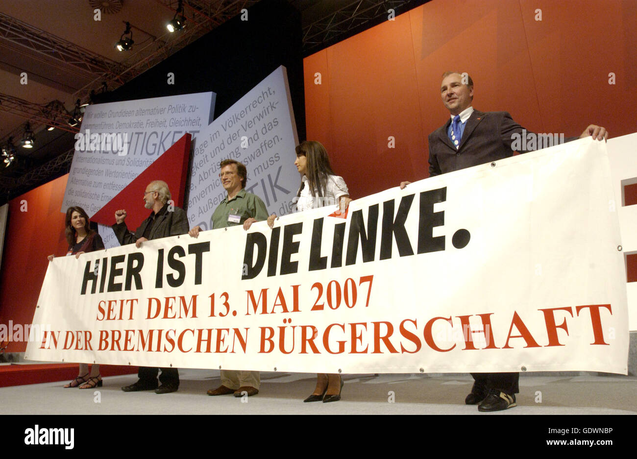 Congrès fondateur de DIE LINKE (LA GAUCHE) Banque D'Images