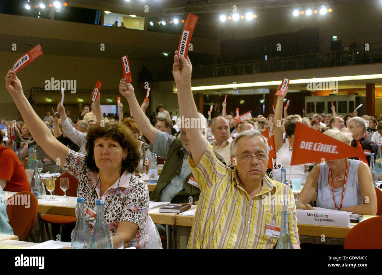 Congrès fondateur de DIE LINKE (LA GAUCHE) Banque D'Images