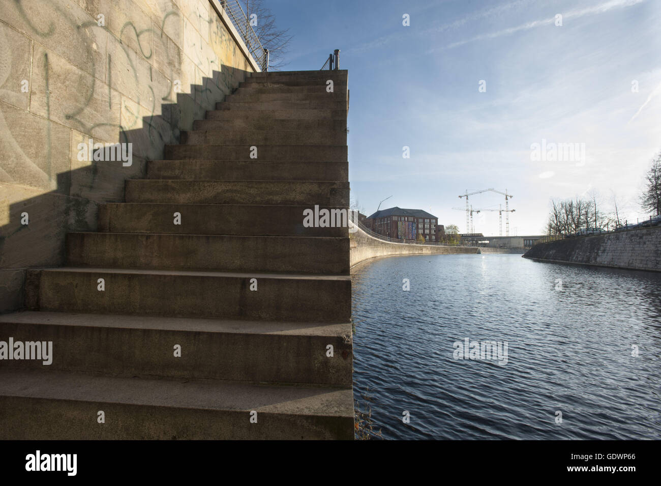 Le Canal Maritime Berlin-Spandau Banque D'Images