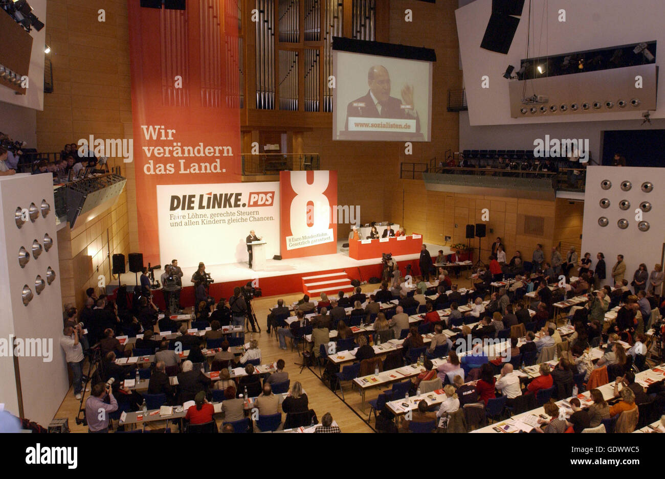 Le 10ème congrès du Parti de Gauche.PDS Banque D'Images