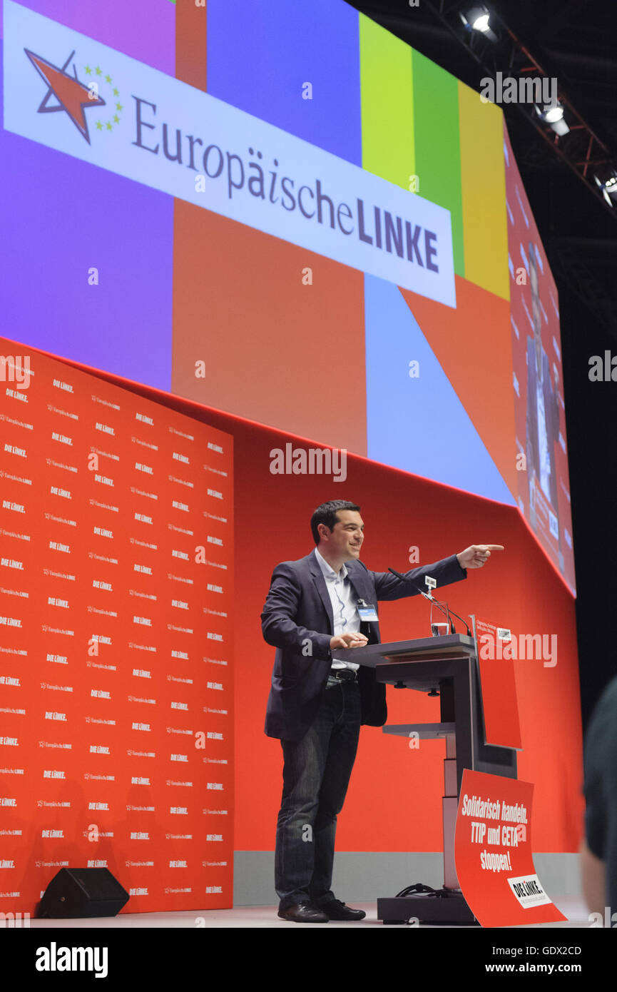 Alexis Tsipras à Berlin, Allemagne, 2014 Banque D'Images