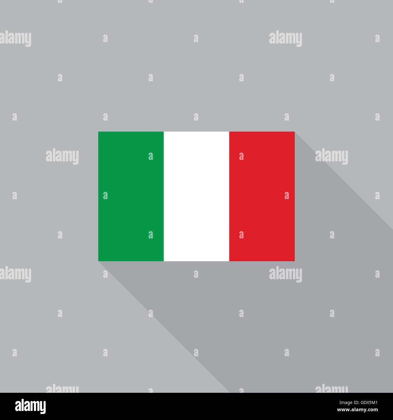 Design plat du drapeau italien vector illustration Illustration de Vecteur