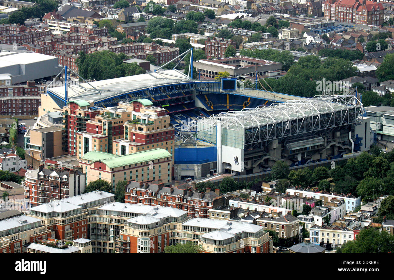 Stamford Bridge - Accueil du Club de Football de Chelsea - Londres, Angleterre. Banque D'Images