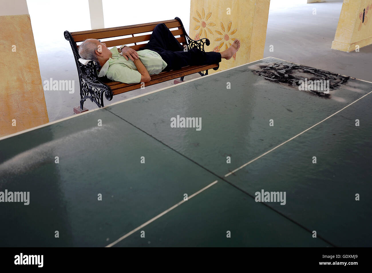 La sieste à Ang Mo Kio Banque D'Images