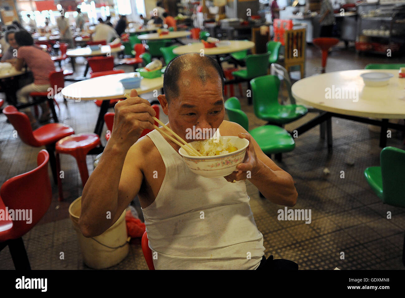 Food court à la Pei Ho Market Banque D'Images