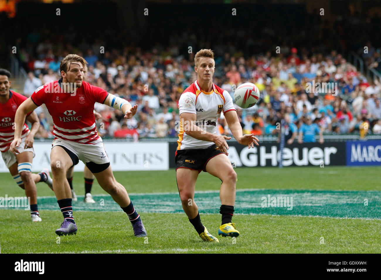 L'équipe nationale allemande de Rugby à Hong Kong Sevens 2016 Banque D'Images