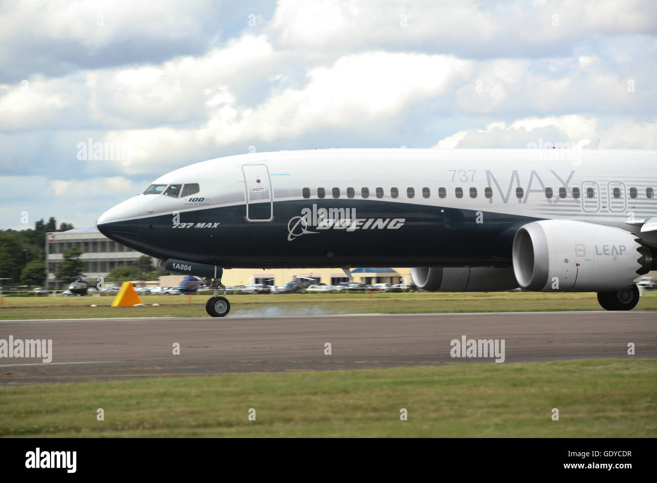 Boeing 737 MAX à Farnborough Air Show 2016 Banque D'Images