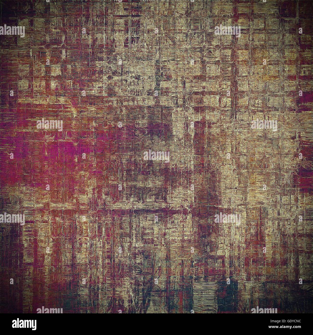 Salut res grunge texture ou rétro arrière. Avec différents motifs couleur : jaune (beige) ; Brown ; gris ; noir ; rouge (orange), pourpre (violet) Banque D'Images
