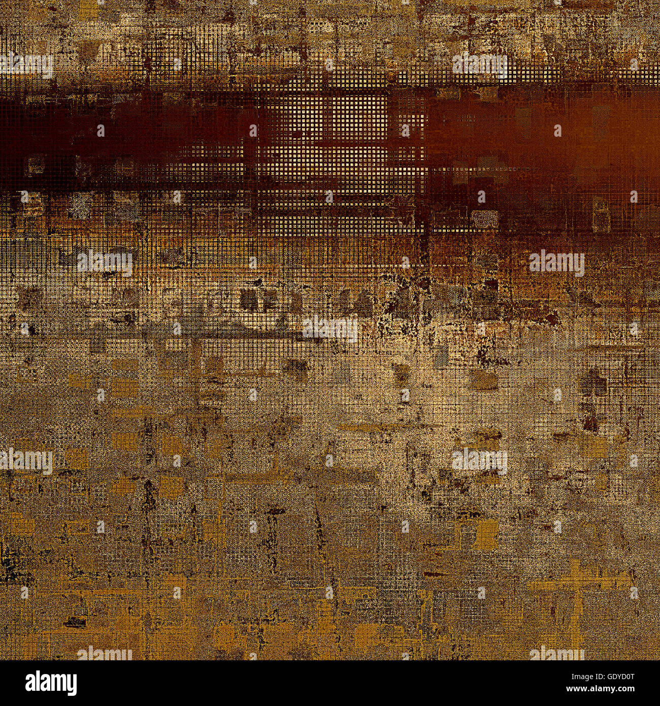 Grunge fond pour un style vintage créateur de l'affiche. Avec différents motifs couleur : jaune (beige) ; Brown ; gris ; rouge (orange) Banque D'Images