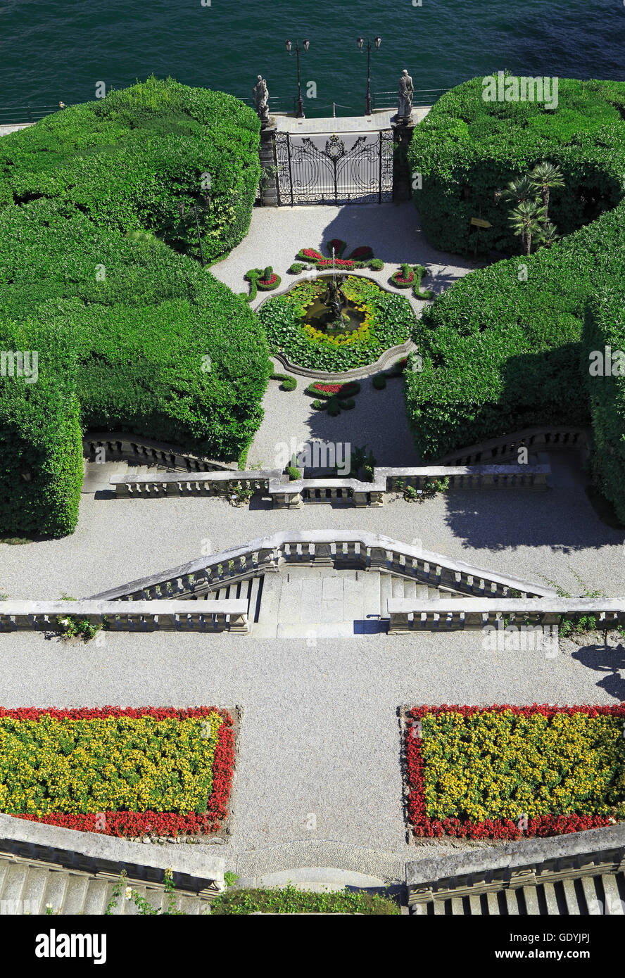 Les jardins de Villa Carlotta, Lac de Côme, Italie Banque D'Images