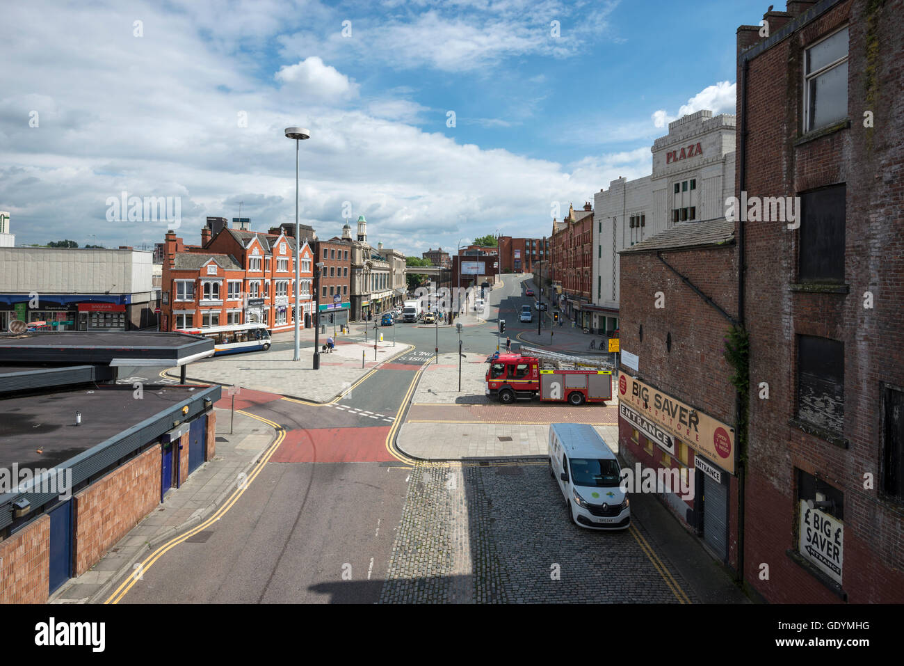 Avis de Mersey square dans la ville de Stockport, Greater Manchester, Angleterre. Banque D'Images