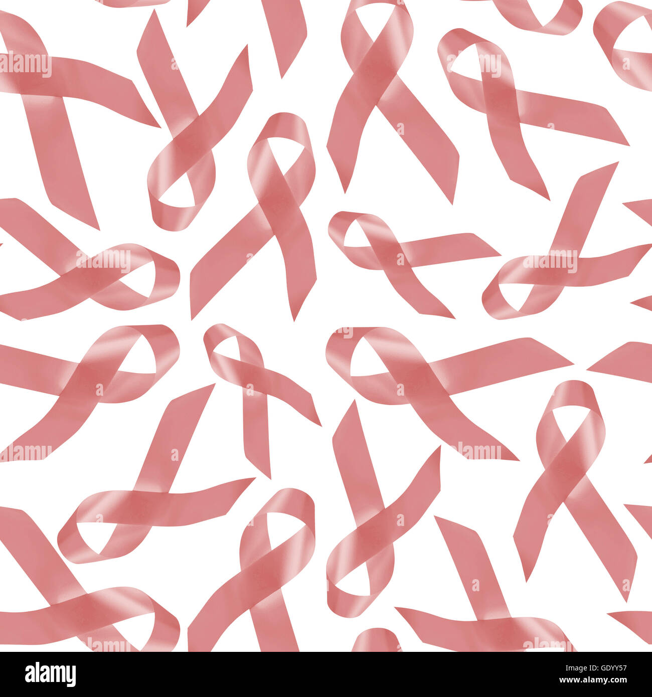 Arrière-plan de la sensibilisation au cancer de l'utérus, modèle transparente faite d'un ruban rose pêche pour le soutien. Banque D'Images