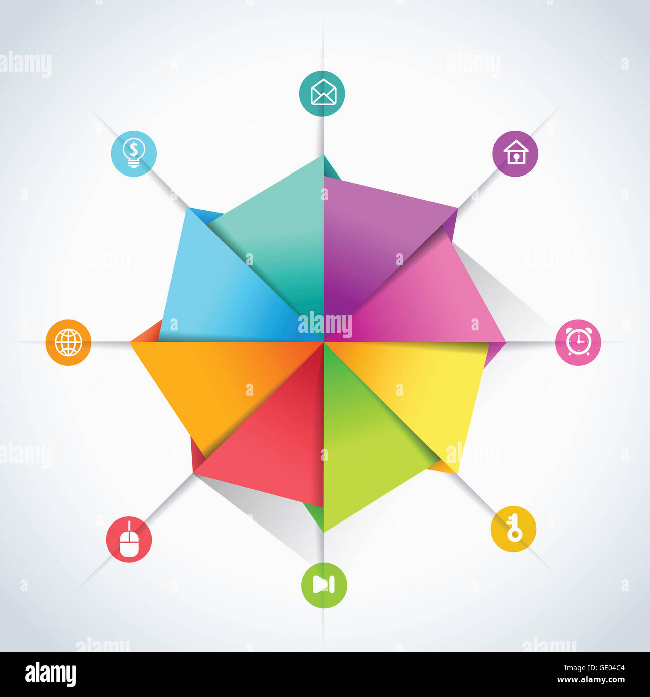 Schéma de parapluie coloré infographique Photo Stock - Alamy