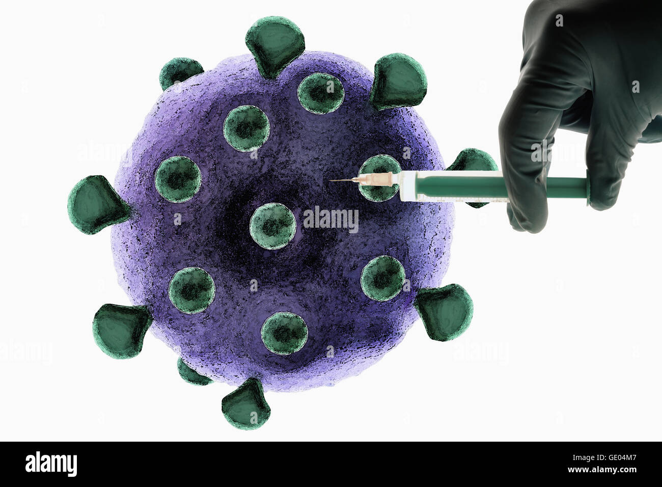 L'injection de médecin pour un vaccin contre le sida Banque D'Images