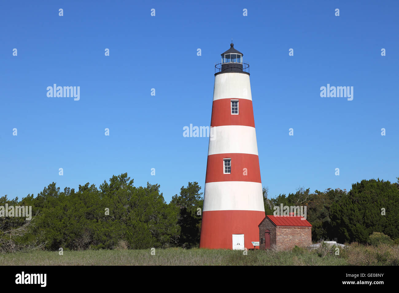 Géographie / voyages, USA, Géorgie, Sapelo Island, Sapelo Island Lighthouse, construit 1820, vue extérieure, Additional-Rights Clearance-Info-Not-Available- Banque D'Images