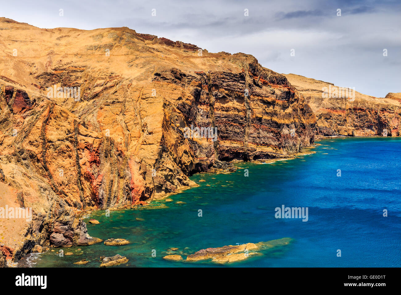 La Ponta de Sao Lourenço, la partie la plus orientale de l'île de Madère, Portugal Banque D'Images