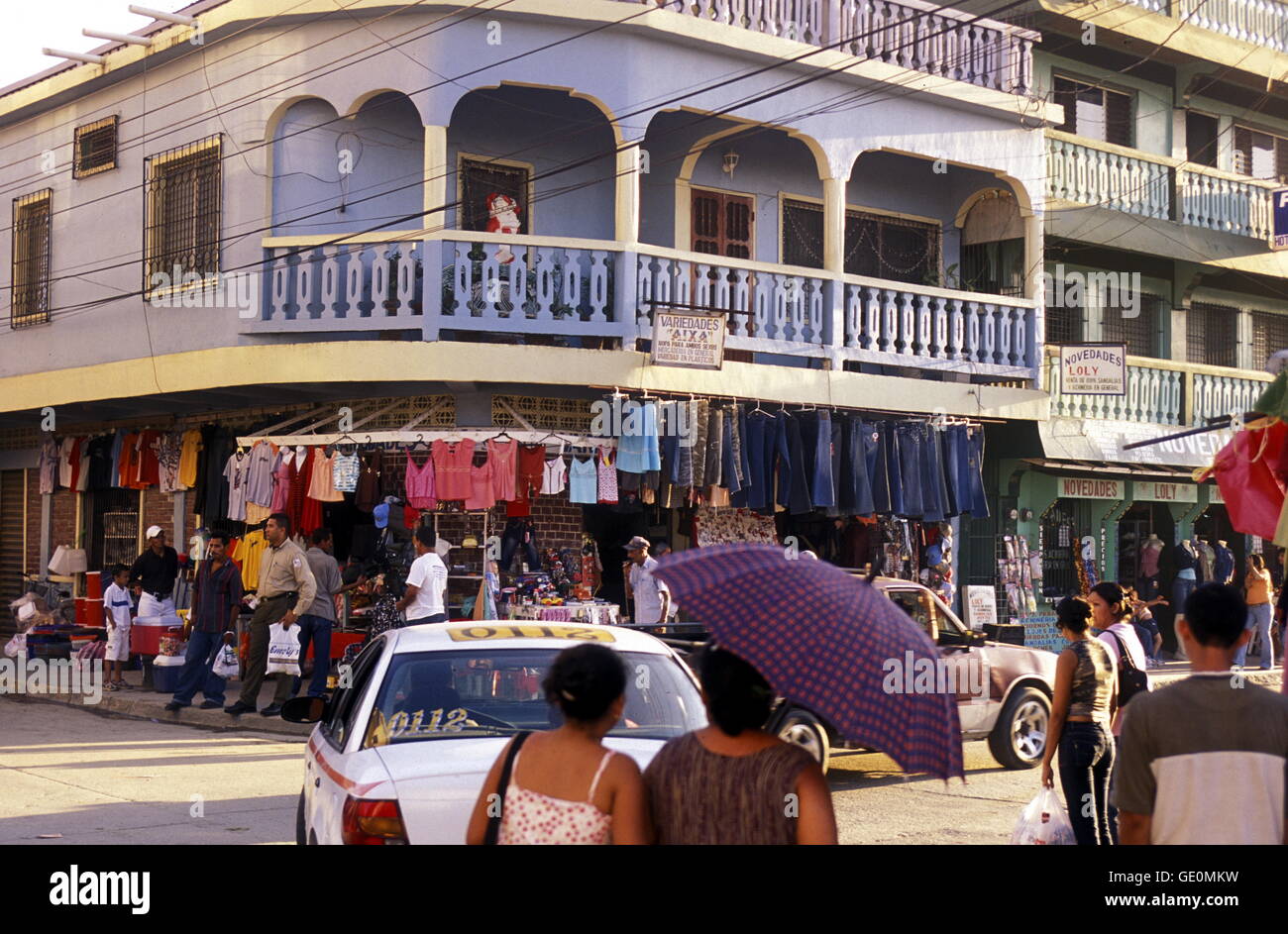 La ville de Tela, près de San Pedro Sula sur la mer caribian au Honduras en Amérique centrale, Banque D'Images