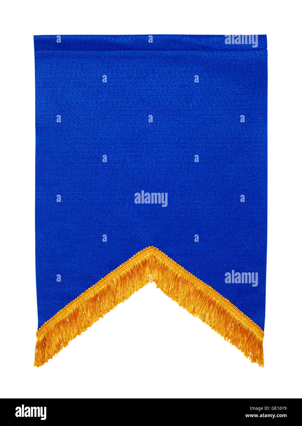 Feutre bleu Bannière Prix isolé sur fond blanc. Banque D'Images