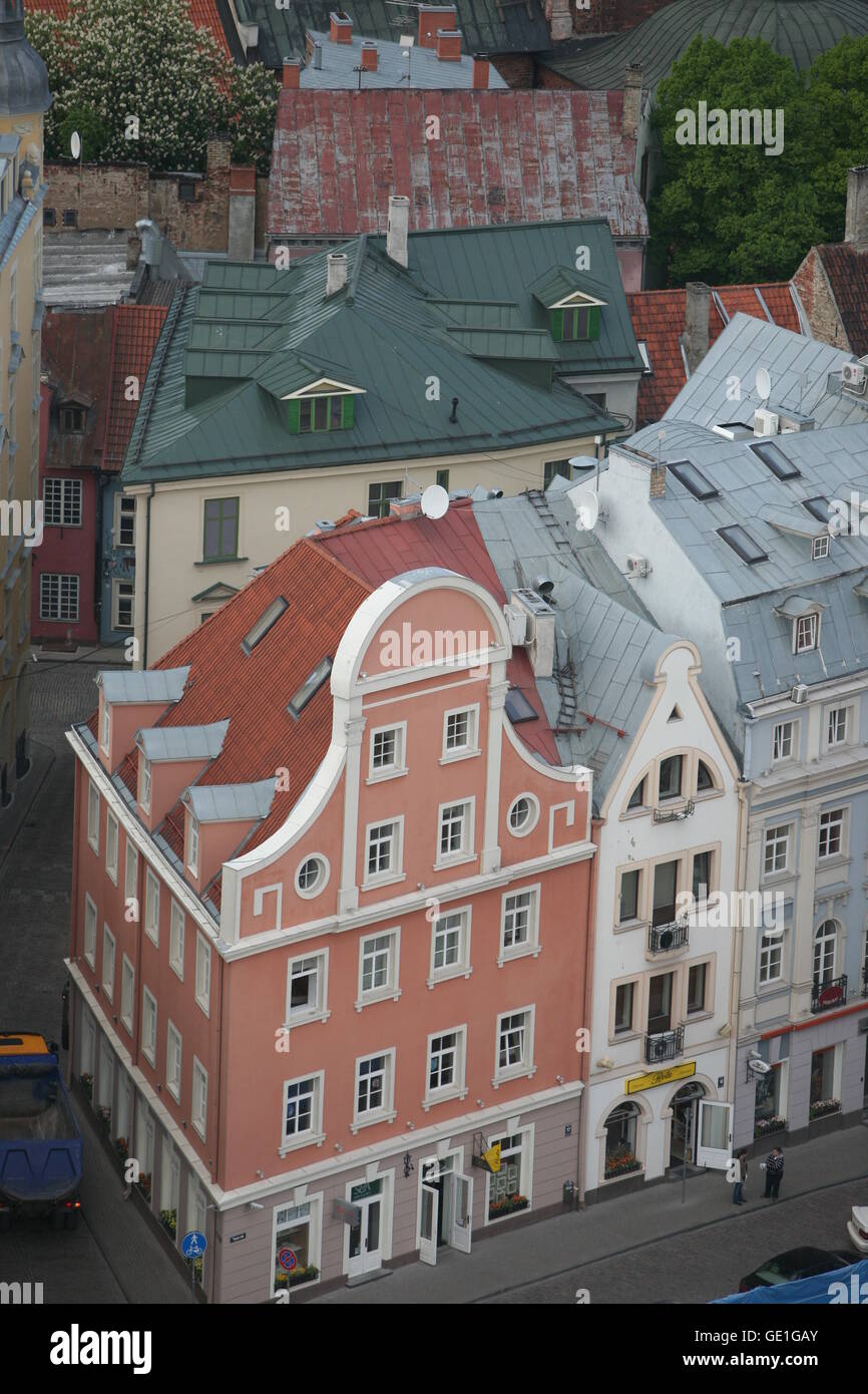 La vue sur la ville de Riga en Lettonie dans la région de la mer Baltique en Europe. Banque D'Images
