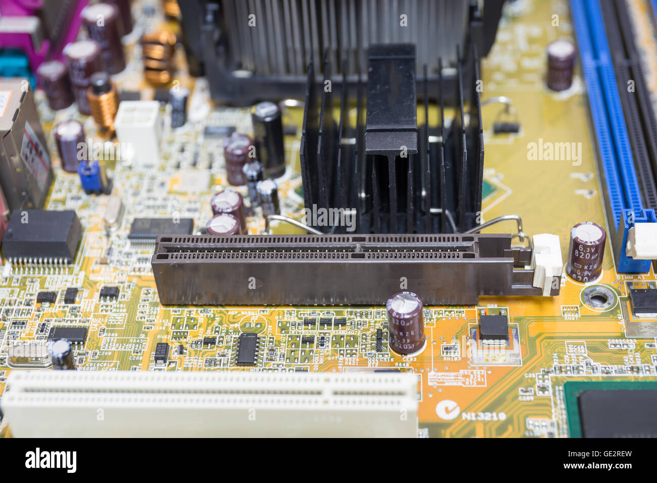 Ordinateur, cartes mères PCI express Focus Banque D'Images