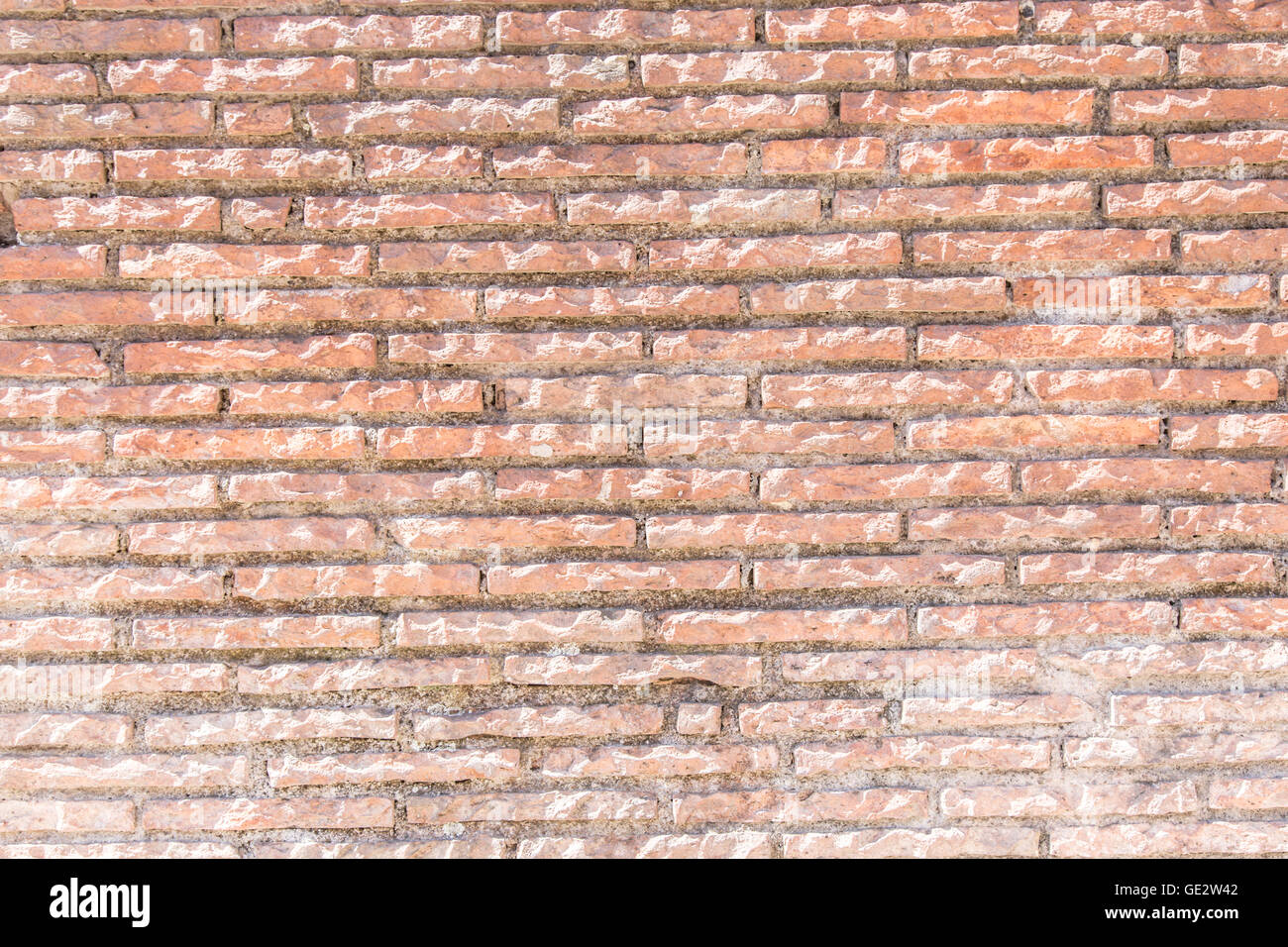 Vieux mur de briques rouges. Close-up photo de briques. Banque D'Images