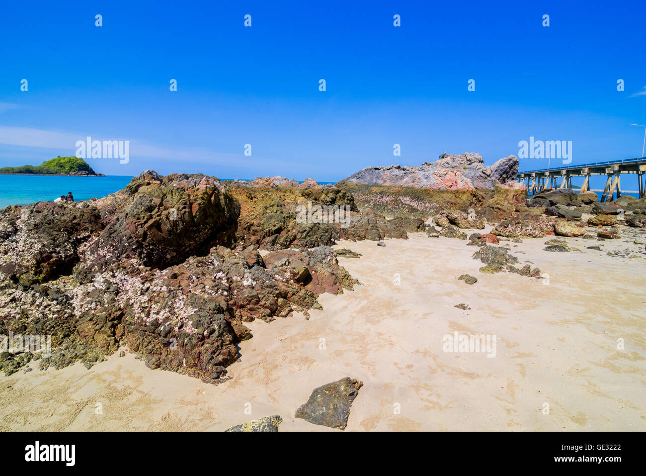 Belles îles en Thaïlande. snorkeling paradis avec de l'eau de mer claire et pierres beach Banque D'Images