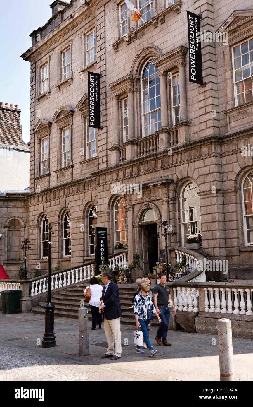 L'Irlande, Dublin, William Street South, 1774 Powerscourt House, l'entrée au centre commercial Banque D'Images