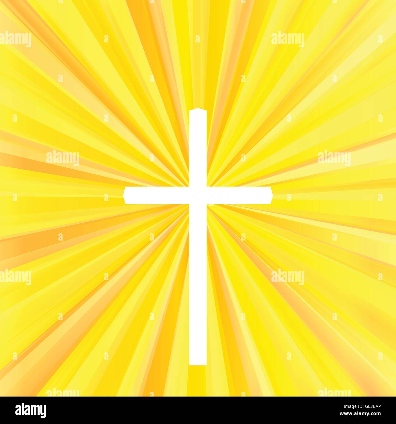 Croix avec arrière-plan lumineux burst vector abstract concept Le Christianisme Illustration de Vecteur