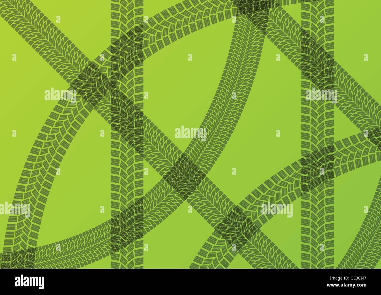 L'agriculture durable tracteurs et moissonneuses empreintes de pneus de l'écologie verte vecteur illustration d'arrière-plan Illustration de Vecteur
