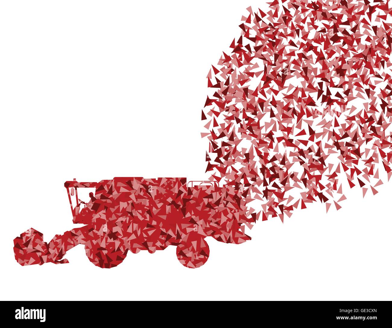 Dans l'arrière-plan de travail vecteur illustration concept fait de fragments isolated on white Illustration de Vecteur